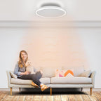 Round Infrared Ceiling Heater with LED Lighting & Thermostat