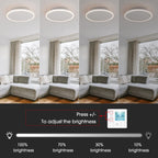 Round Infrared Ceiling Heater with LED Lighting & Thermostat