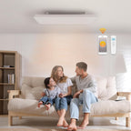 Modern Infrared Ceiling Heater with Thermostat and Optional LED Lighting