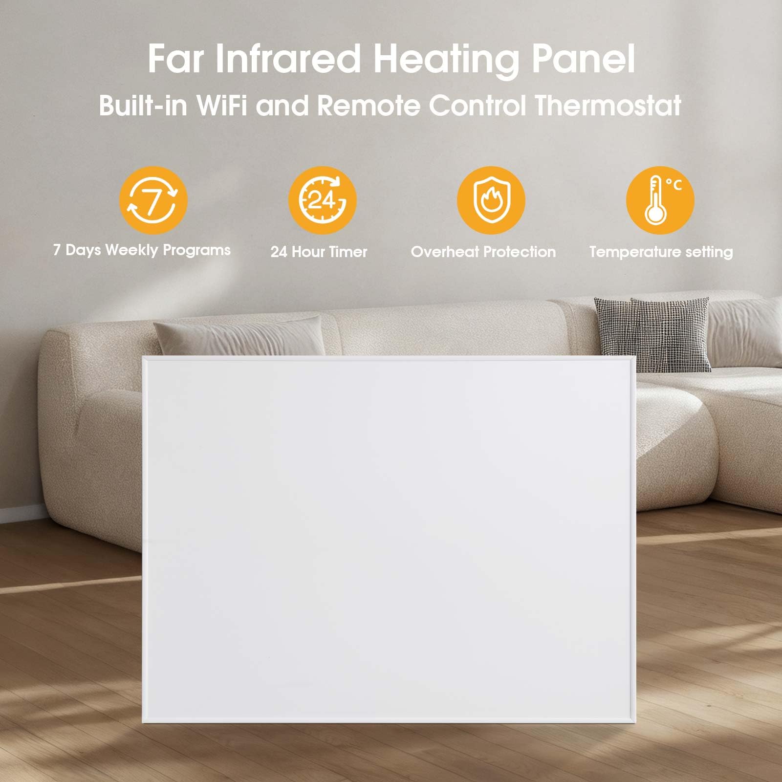 Infrared Panel Heater with Thermostat for Efficient Heating