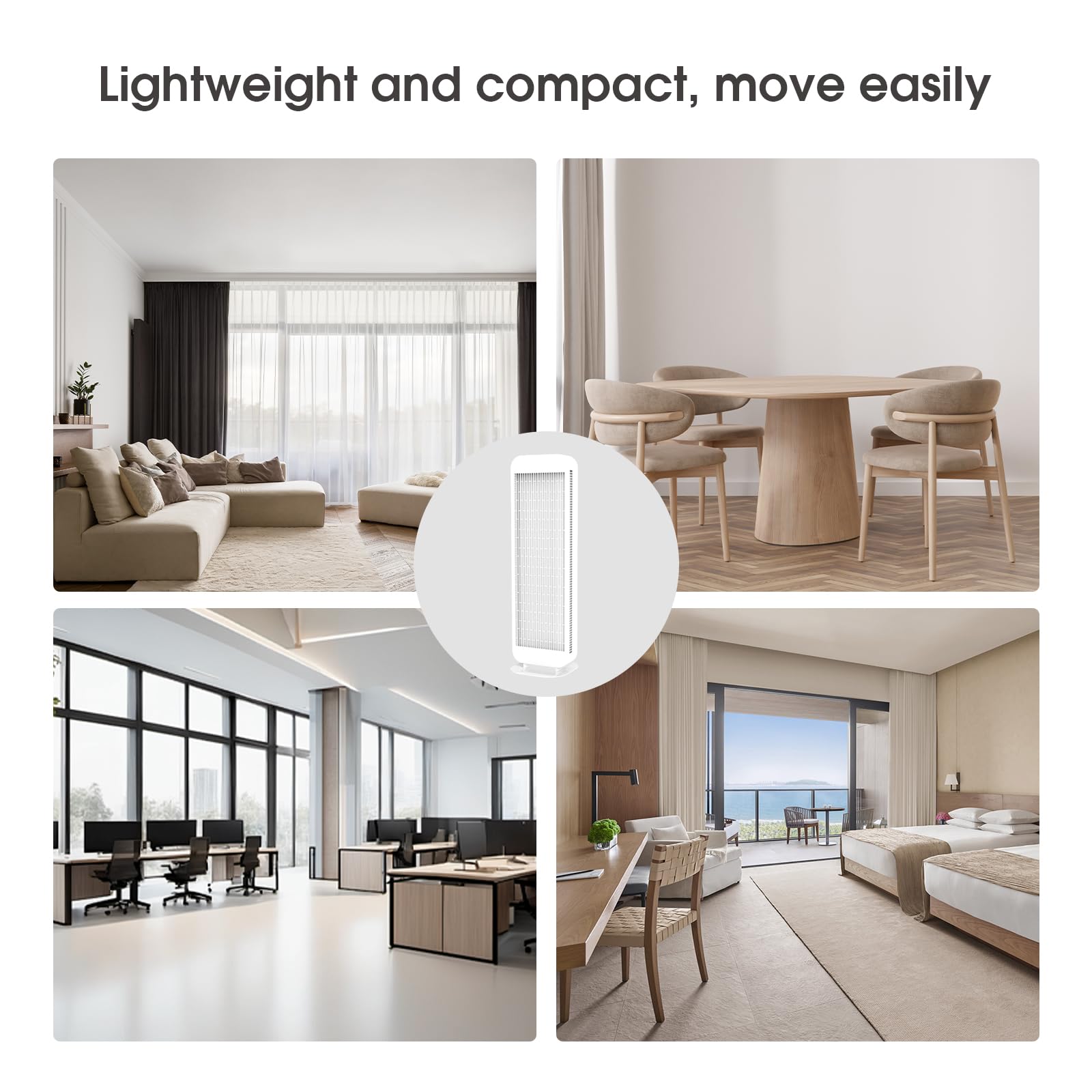 1400W Portable IR Freestanding Heater for Indoor & Patio