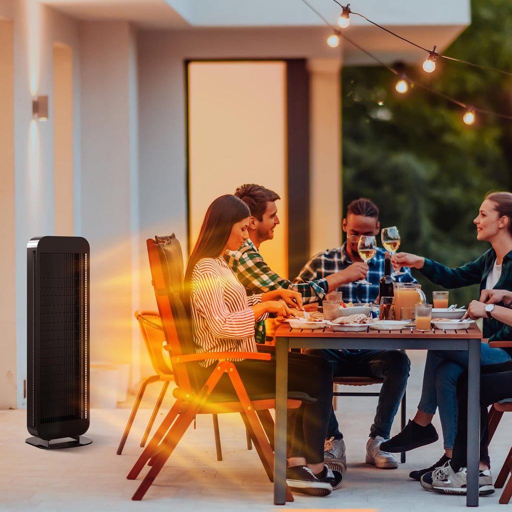 1400W Portable IR Freestanding Heater for Indoor & Patio