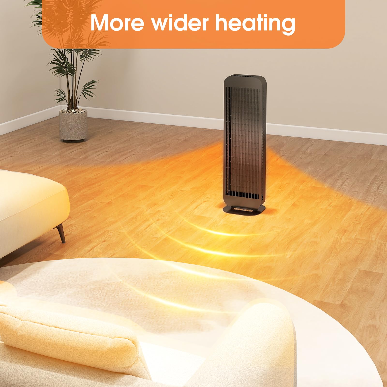 1400W Portable IR Freestanding Heater for Indoor & Patio