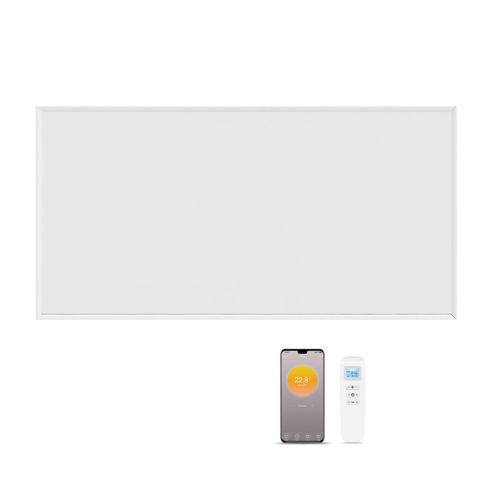 Far Infrared Wall Heater with WLAN & Remote Contol and Built-in Thermostat