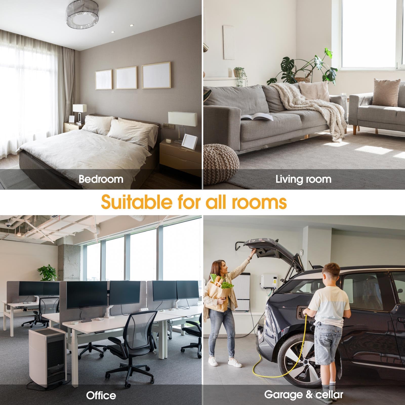Smart WLAN Far Infrared Heater with Rollers and Built-in Thermostat