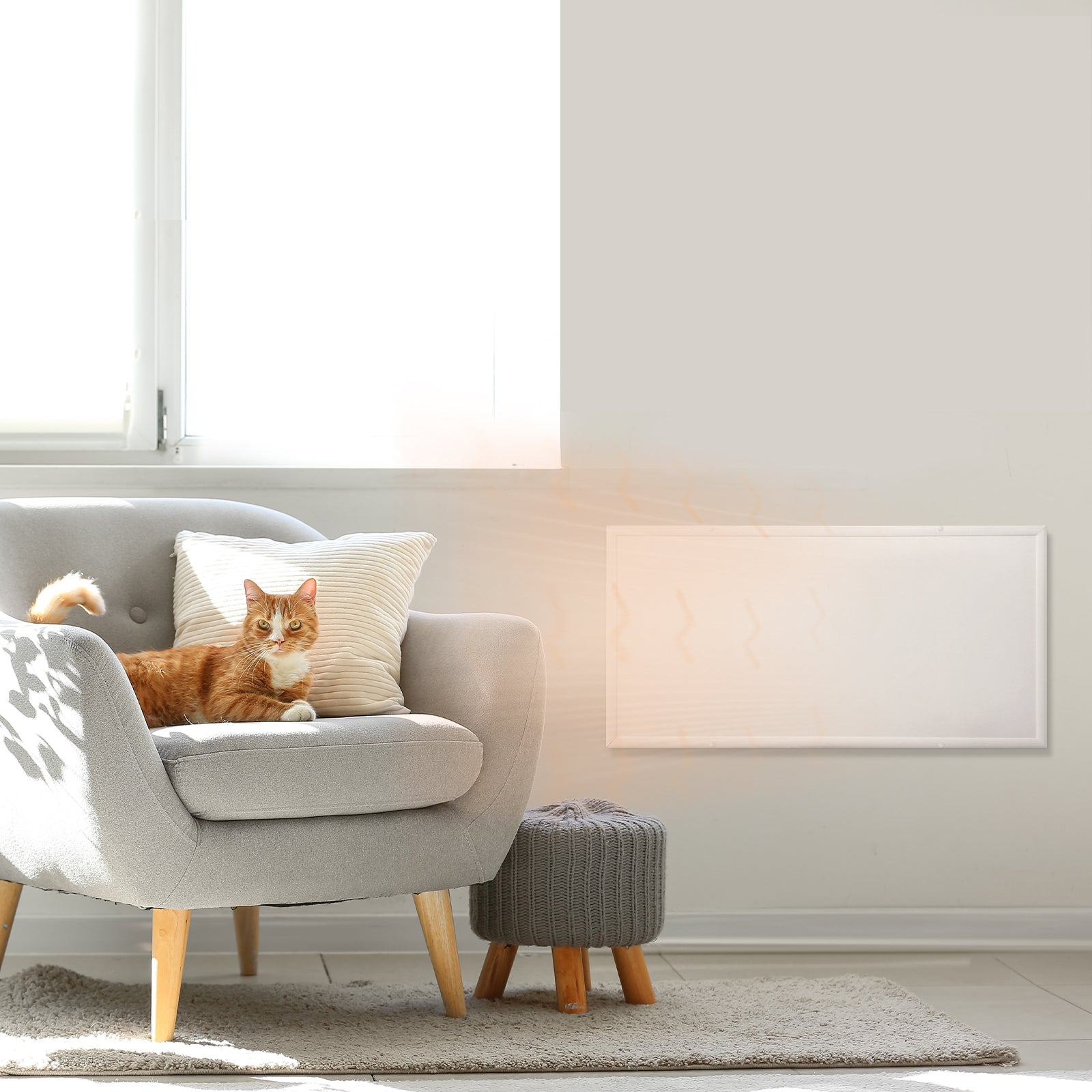 Energy Efficient Far Infrared Wall Panel Heater with Switch