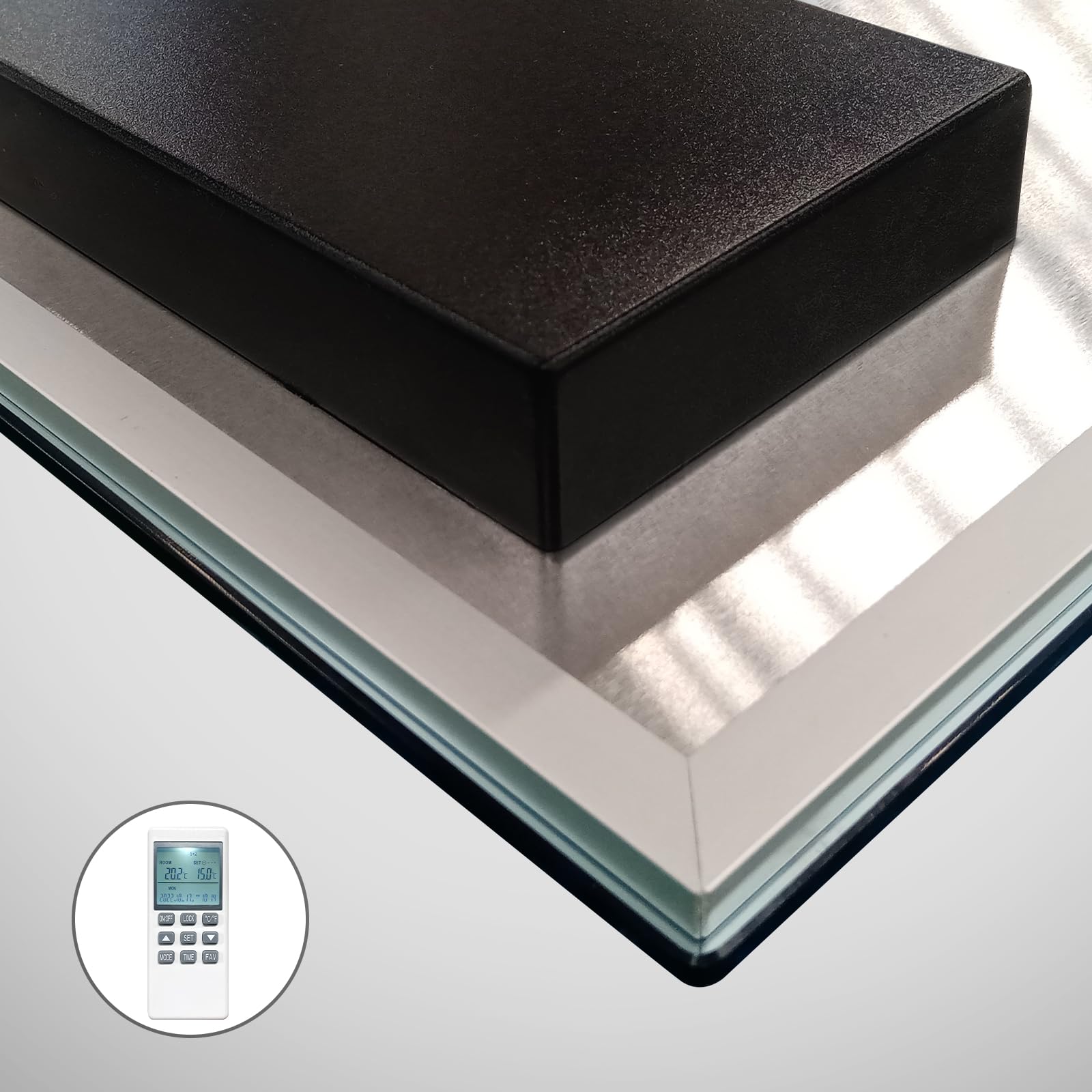 Infrared Bathroom Mirror Heater with Optional LED Light