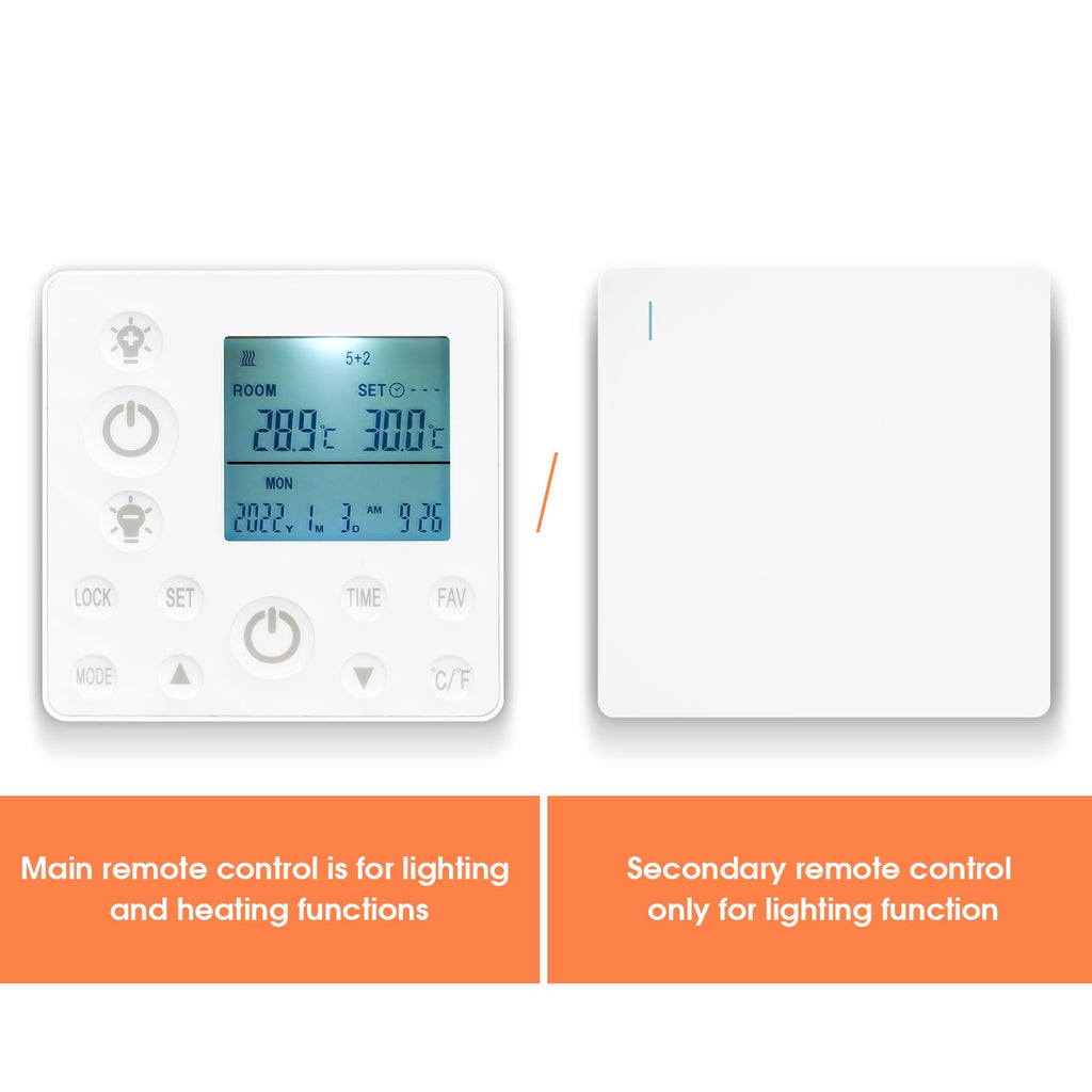 Secondary Remote Control for Controlling the Light of the Byecold LED Ceiling Heater