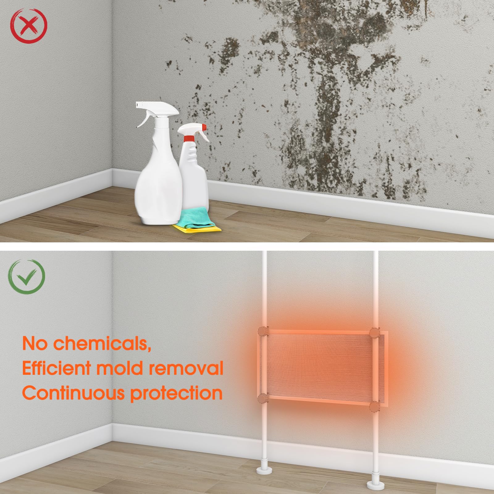 Telescopic Infrared Heater for Wall Drying and Mould Free