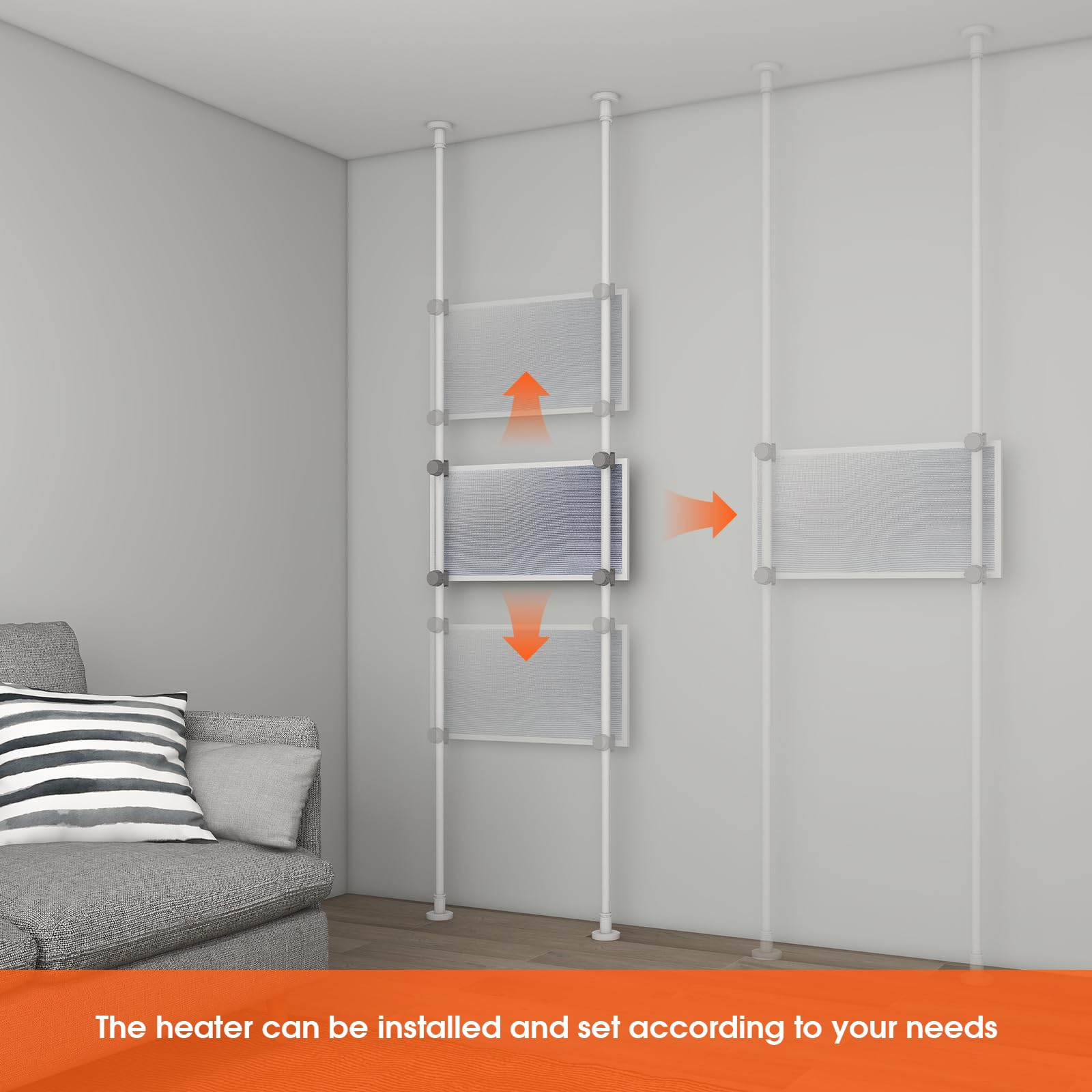 Telescopic Infrared Heater for Wall Drying and Mould Free
